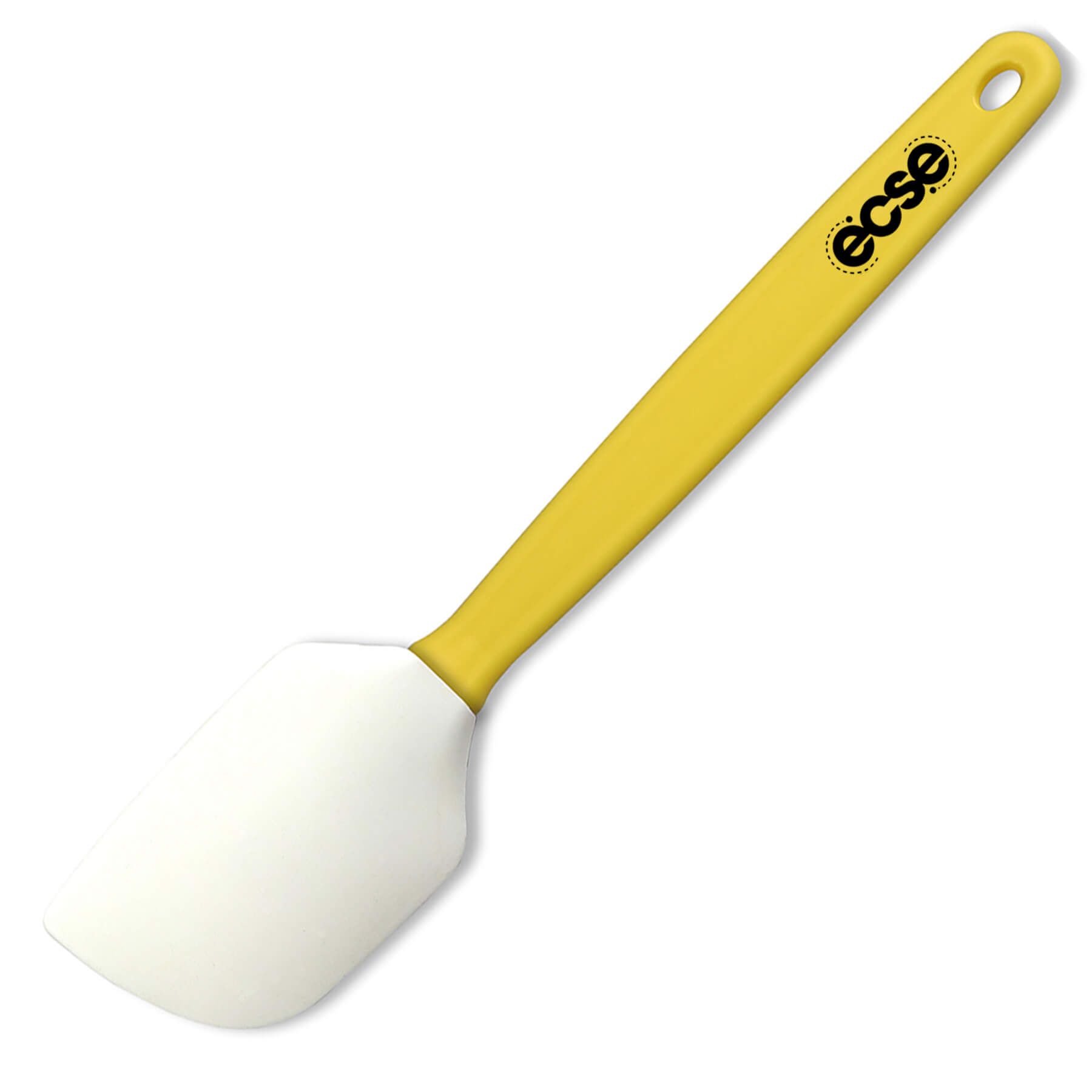 Imprinted - Saffron Yellow Handle - White Spatula